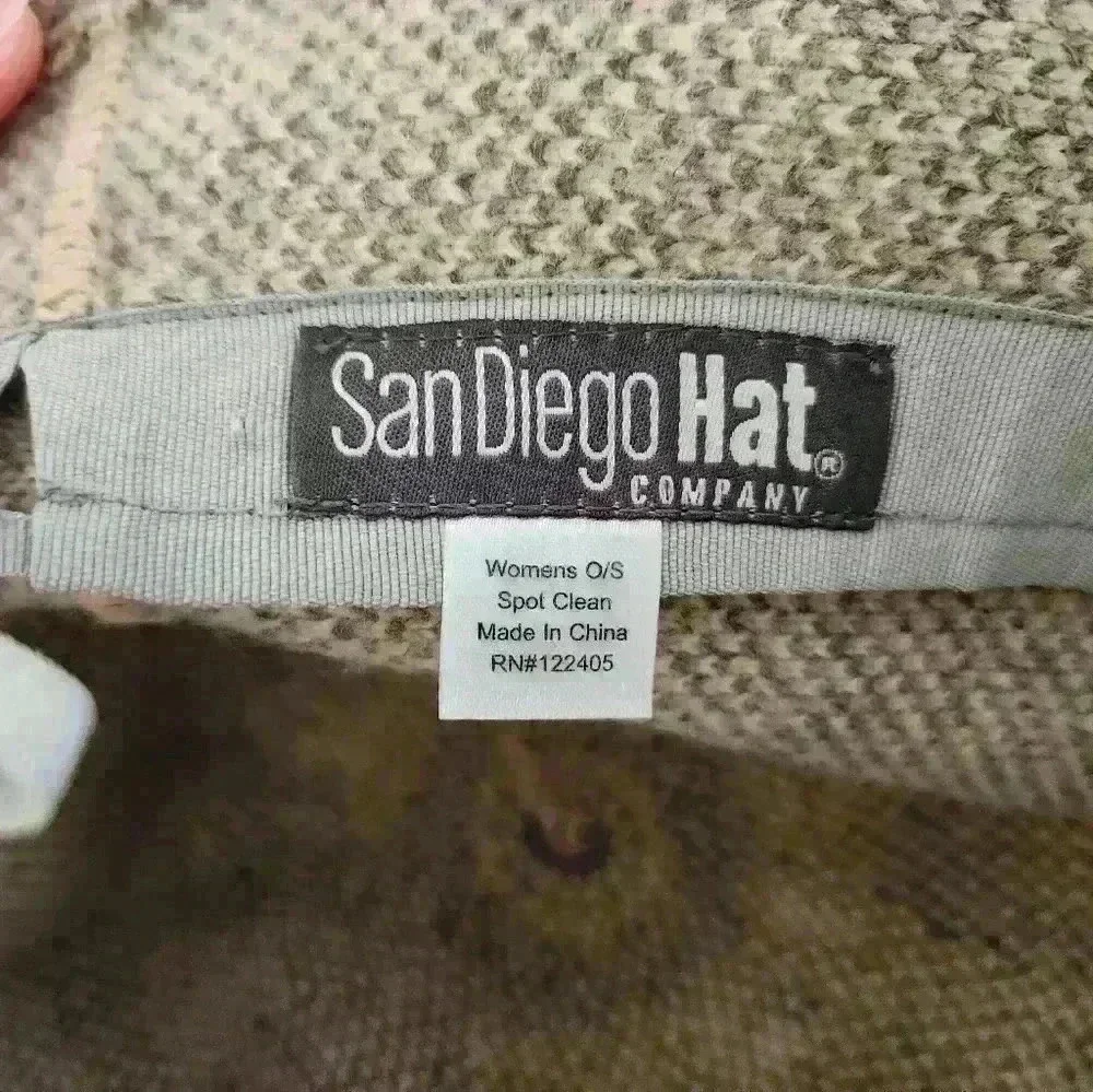NWOT San Diego Hat Company Neutrals Bucket Hat Wool Grey Beige Muted Luxury